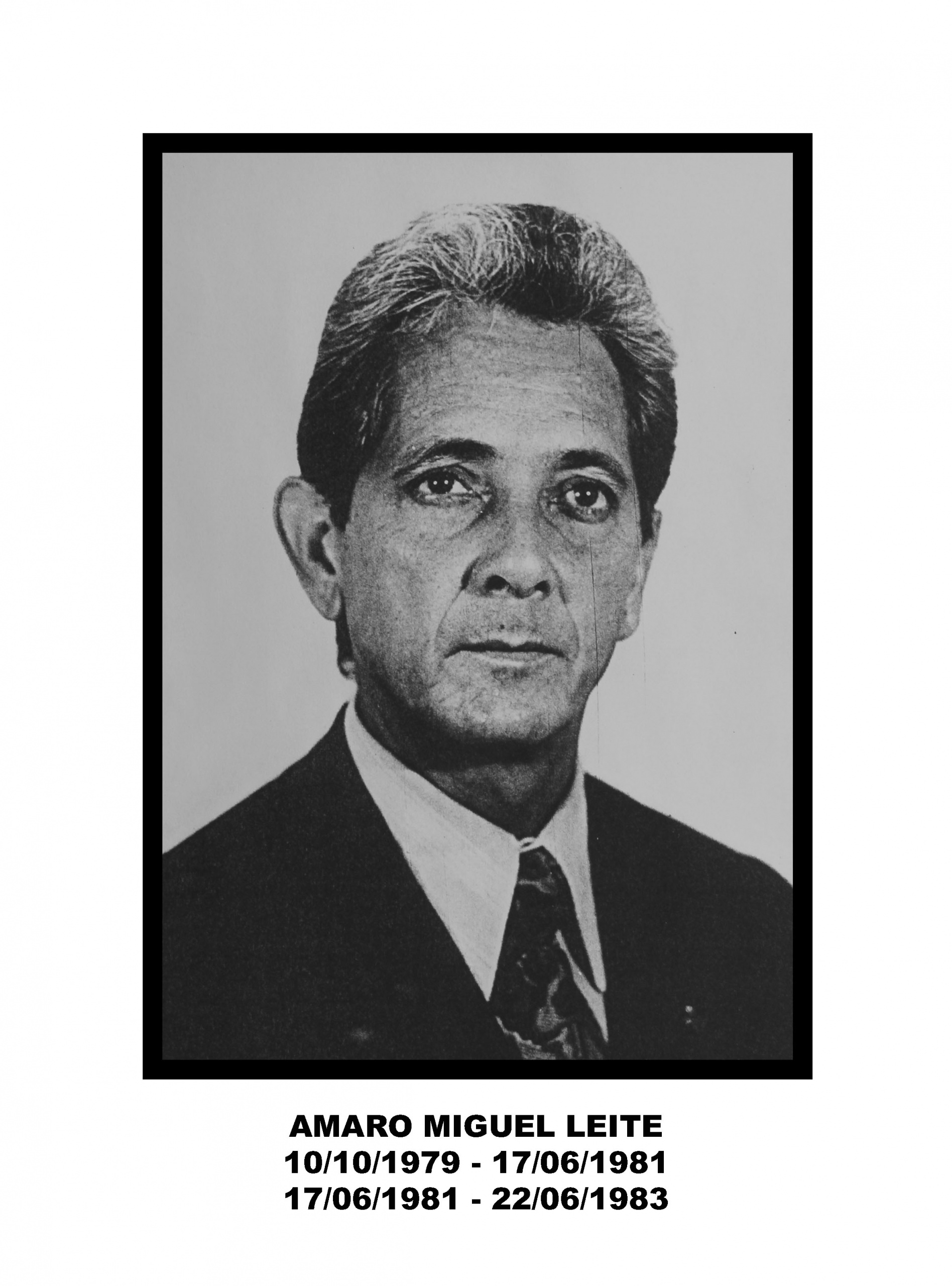 Retrato oficial de Amaro Miguel — Venerável Mestre